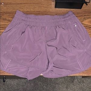 purple lulu lemon running shorts